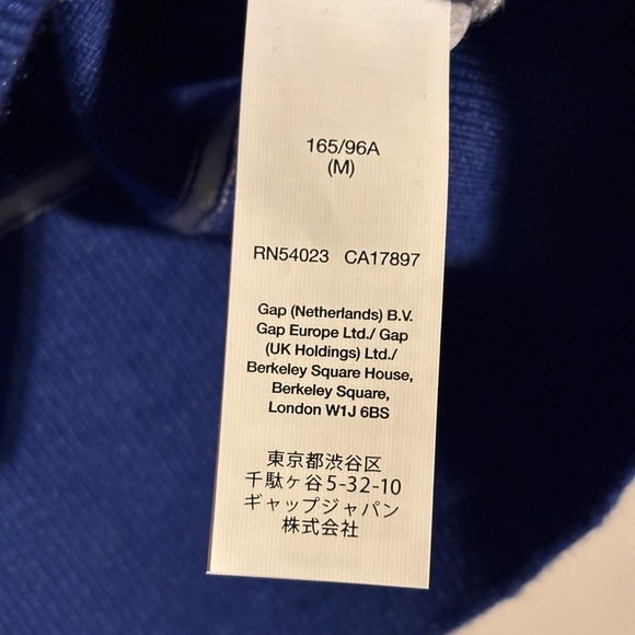 Gap Blue & White Striped Sweater Size Medium Round Neck Long Sleeve Sweater - Picture 8 of 8